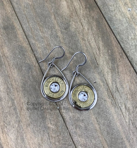 Teardrop bullet earrings