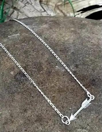 Cupid's Arrow Sterling Silver Necklace