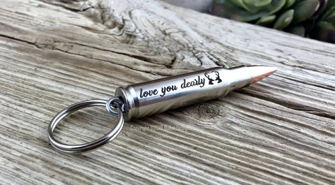 Engraved Bullet Keychain