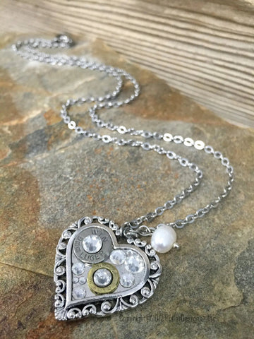 Heart Bullet Necklace