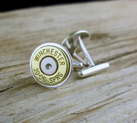 Sterling Silver Bullet Cufflinks