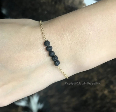 Gold Filled Lava Bracelet