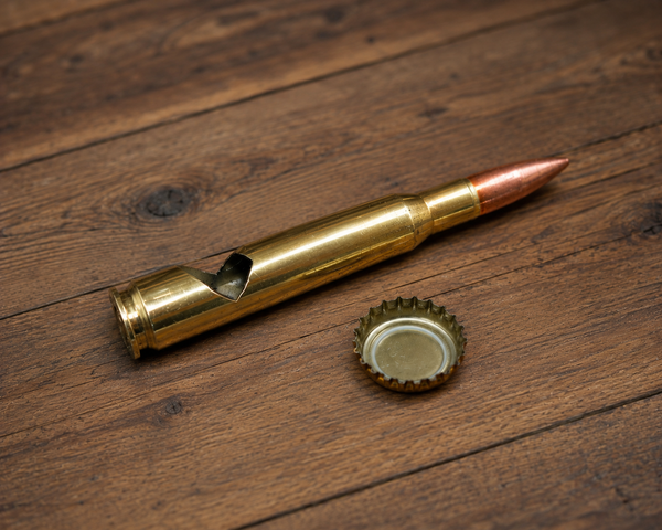 Bullet Bottle Opener, DARK Engraved 50 Caliber Brass Bullet, Custom, Personalized, 50BMG, Military Very Large, Engraving Optional