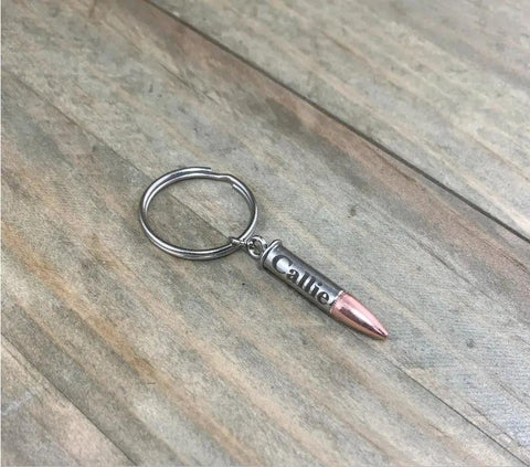 Custom Engraved 22 Long Rifle Bullet Keychain or Necklace, REAL, DIY Urn Kit Key Ring, Memorial Personalized Ash Holder Small, Cremation TNR