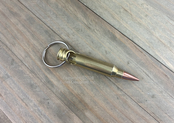 Bullet Bottle Opener Keychain, DARK Engraved 300 Mag Brass Bullet, Custom, Personalized, Military, Engraving Optional