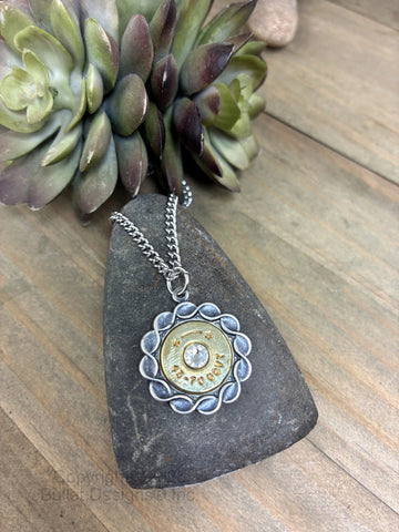45-70 Custom Bullet Necklace, Vintage Inspired, Brass, Stainless Steel, Hand Crafted, Rope, Antique, Silver, Round