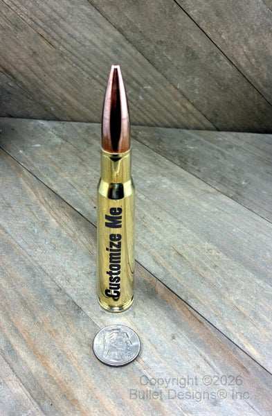 Bullet Bottle Opener, DARK Engraved 50 Caliber Brass Bullet, Custom, Personalized, 50BMG, Military Very Large, Engraving Optional