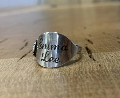 Engraved Spoon Ring
