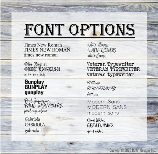 Font Options