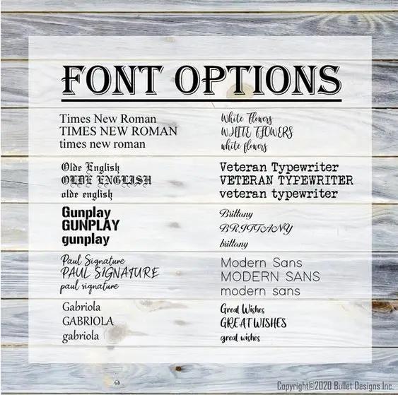 Font Options