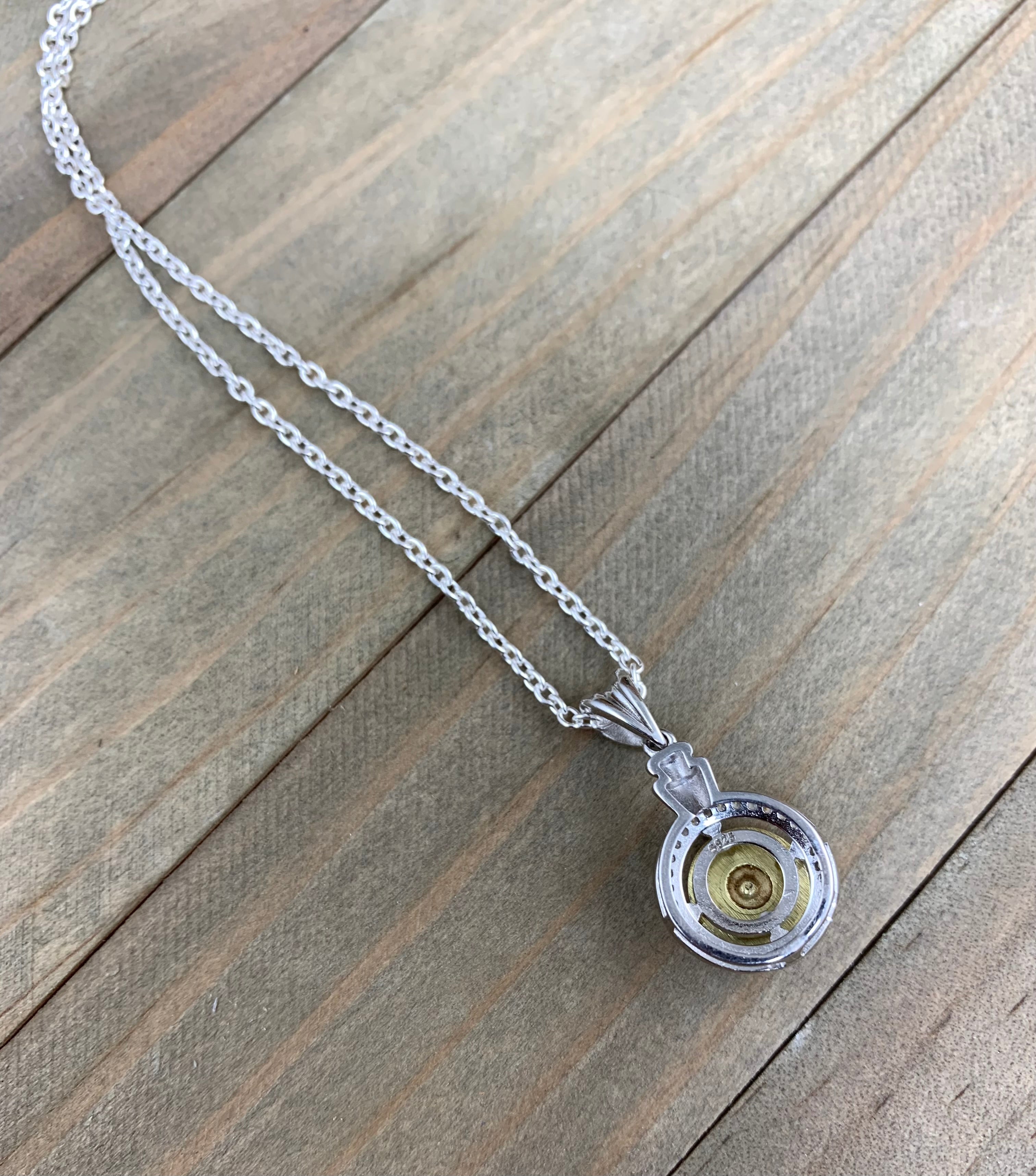 Forever Sterling Silver Bullet Necklace, AR-15, Swarovski – Bullet