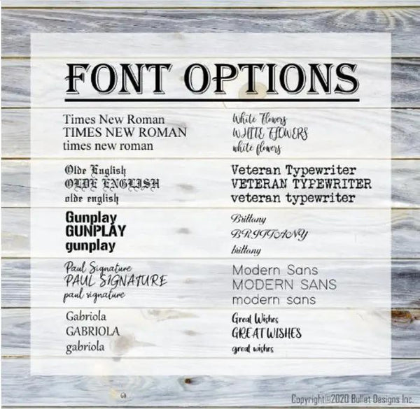 font size