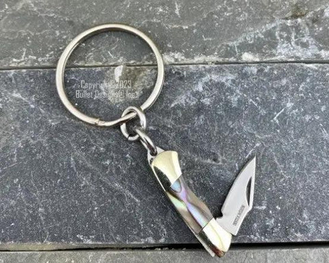 abalone knife keychain