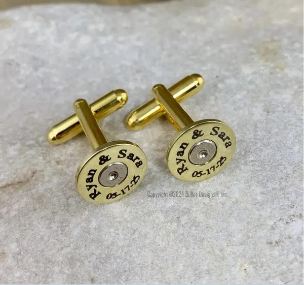 Colt 45 engraved cufflinks