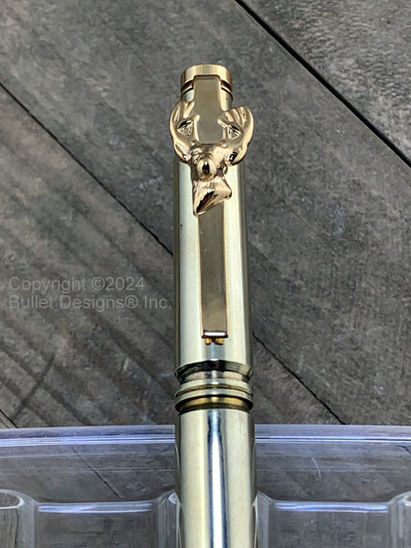 Trophy Buck Brass Bullet Ink Pen