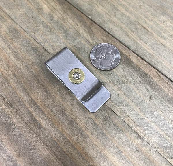 Custom Engraved Slender Bullet Money Clip, Groomsman, Personalized, Gift Him, TNR, 308, 45 Auto, 30-06, 270, 9mm, 40, AK-47, 223