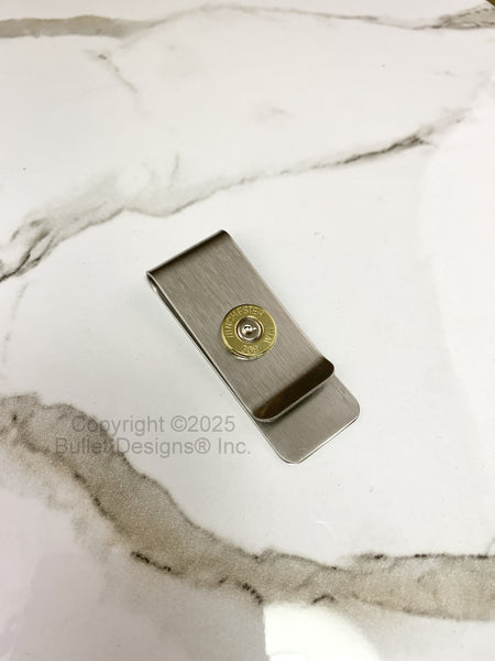 Custom Engraved Slender Bullet Money Clip, Groomsman, Personalized, Gift Him, TNR, 308, 45 Auto, 30-06, 270, 9mm, 40, AK-47, 223