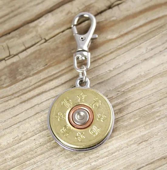 16 Gauge Brass Bullet Pet Tag, Real Shotgun Shells!