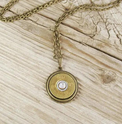 Unisex 9mm Bullet Necklace - In Nickel Or Brass – Just In Casings Jewelry - Foto 10