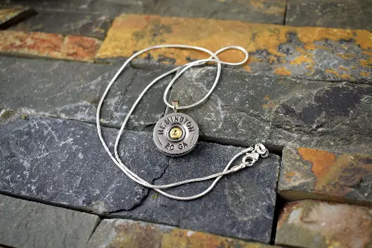 20 Gauge Remington Shotgun Necklace, Bullet, Ammo,