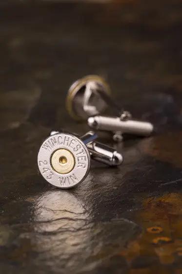 Winchester 243 Bullet Cufflinks