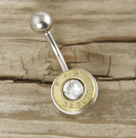 32 Auto Brass Bullet Belly Ring NON-DANGLE