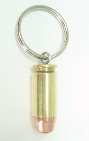 40 Caliber Brass Bullet Keychain
