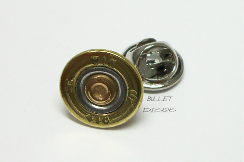 410 Brass Bullet Tie Tac, Bullet Tie Tack