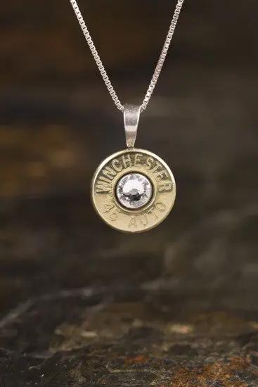 45 Auto Sterling Silver Bullet Head Necklace