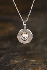 7mm-08 Sterling Silver Bullet Head Necklace Nickel/Brass – Bullet