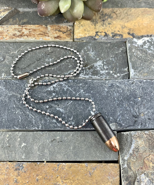 9mm Black Bullet & Casing Necklace