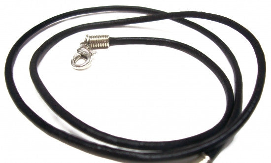 2mm 18-20” Black Leather Cord Necklace