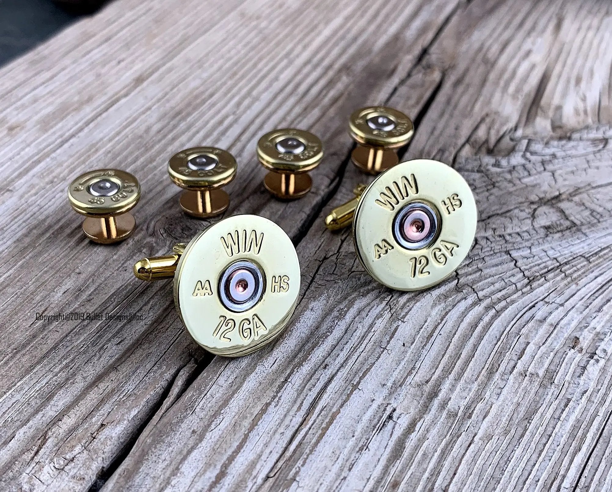 Gifts For Gun Enthusiasts Bullet 2 Two Tone Shell Casing Army Police ...