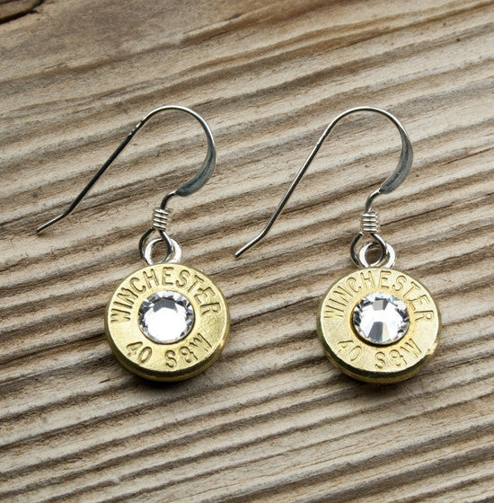 Simply Dangle Bullet Earrings, nickel or brass,