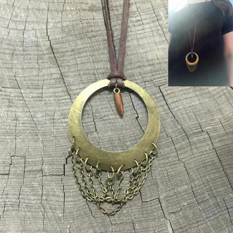 Bronze Bondage Bullet Necklace