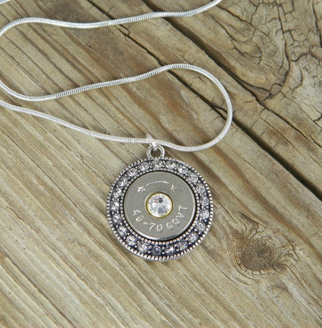 Fire & Ice 45-70 Nickel Bullet Necklace