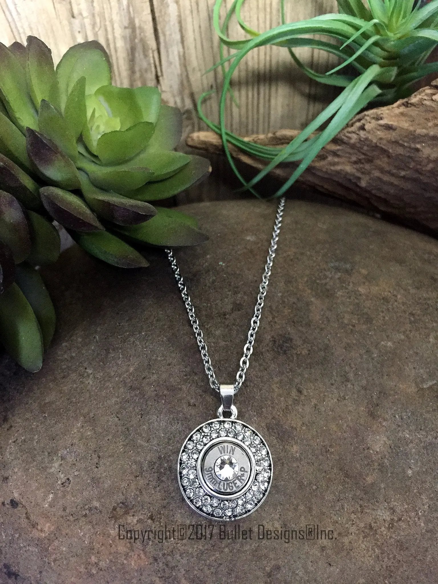 380 Auto Fire Ice Long Bullet Necklace Stainless Chain Bullet
