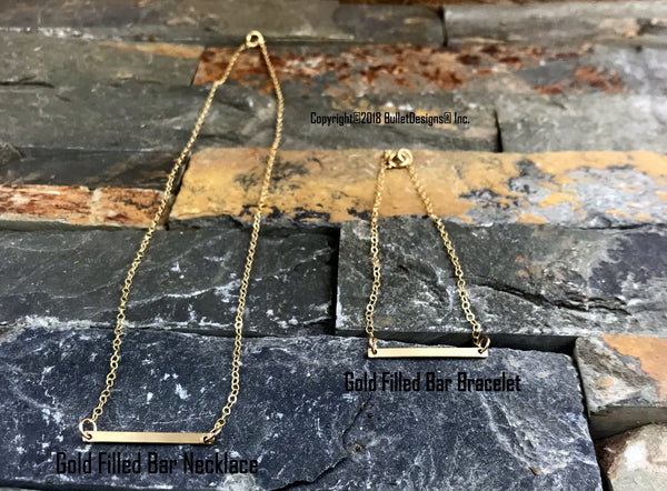 Gold Filled Bar Necklace