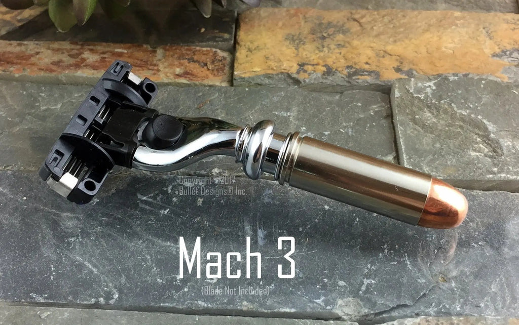 Handcrafted Mini Colt 45 Bullet Travel Bullet Razor Mach 3 – Bullet ...