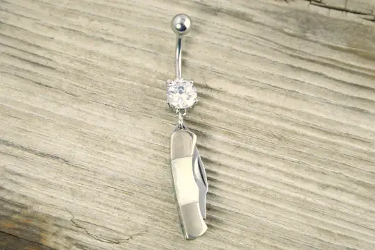 Knife Belly Ring