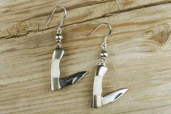 Rough Rider Tiny Knife Earrings, Rough Ryder