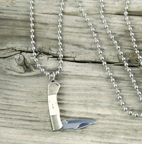 Rough Rider Miniature Knife Necklace w/Ball Chain, Rough Ryder