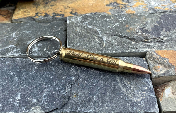 Engraved Bullet Keychain