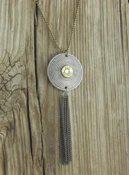 9mm Mixed Metal Bullet Necklace