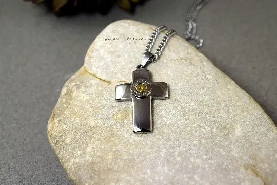 Real Bullet Necklace 308 Cross Crucifix Christian - Etsy India