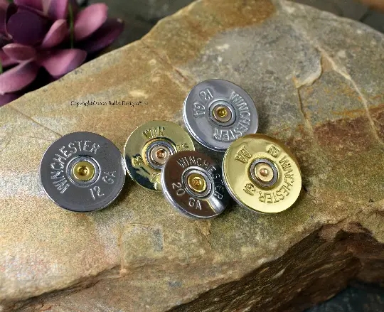 20 or 12 Gauge Shotgun Buttons, Winchester, SET OF 5 – Bullet Designs® Inc.