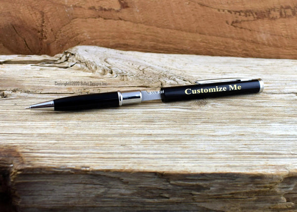 Custom Engraved Knife BLACK Ink Pen