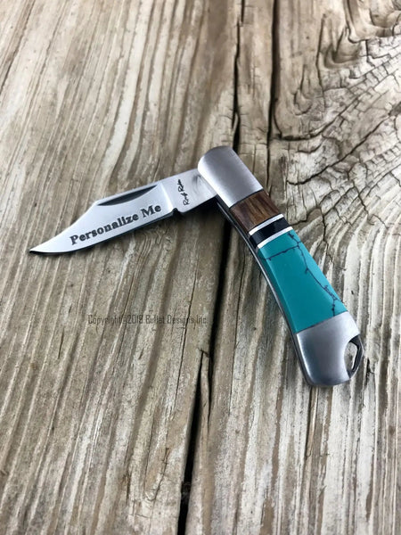 Engraved Knife Keychain
